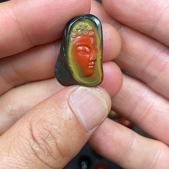 瓜***夫南红玛瑙未镶嵌挂件