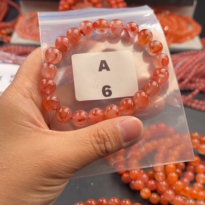 南红玛瑙未镶嵌多样性发货默认微瑕称重9mm