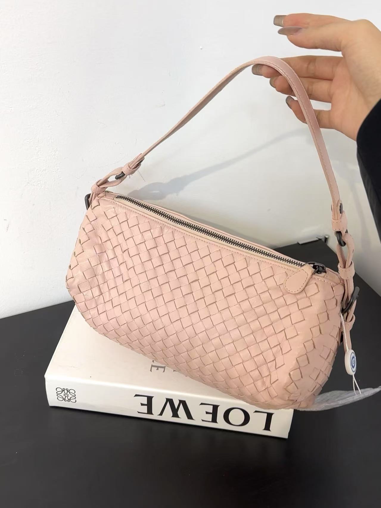95新 BOTTEGA VENETA/葆蝶家 CS5991 BV 裸粉色 手提包