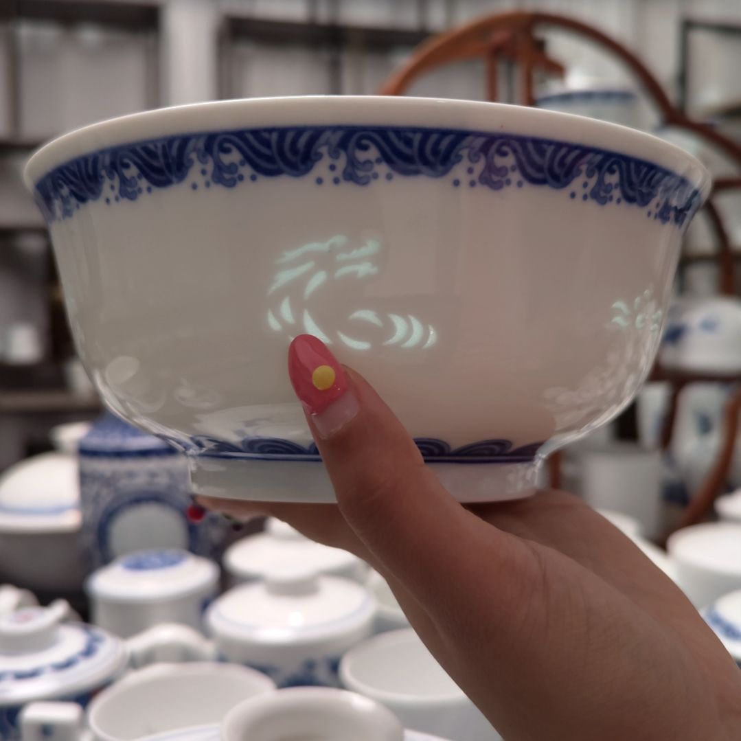 陶瓷龙腾盛世盖锅身子一个