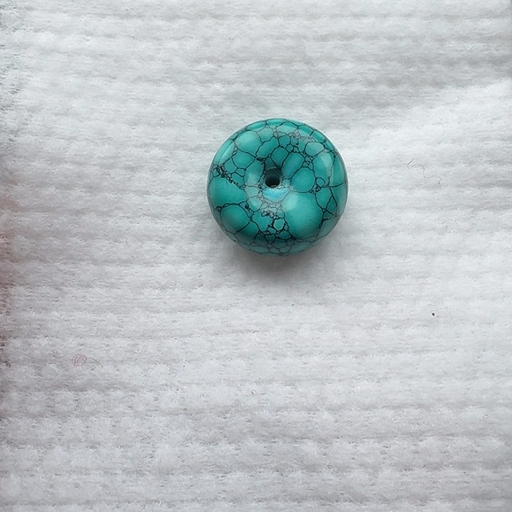 尺寸：24/11➕绿水草纹平安扣配珠一颗