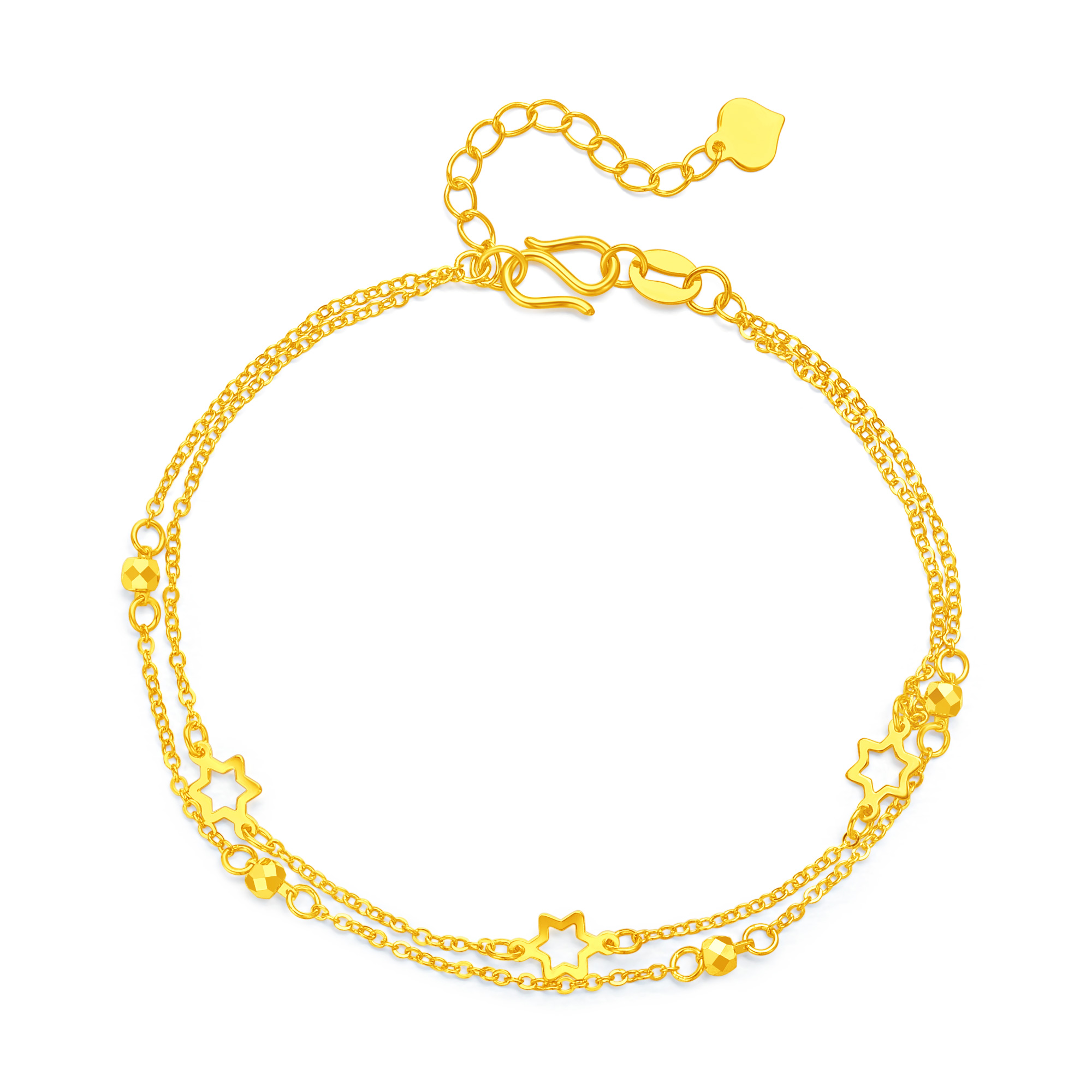 老鳯祥浪漫星辰足金手链-Q