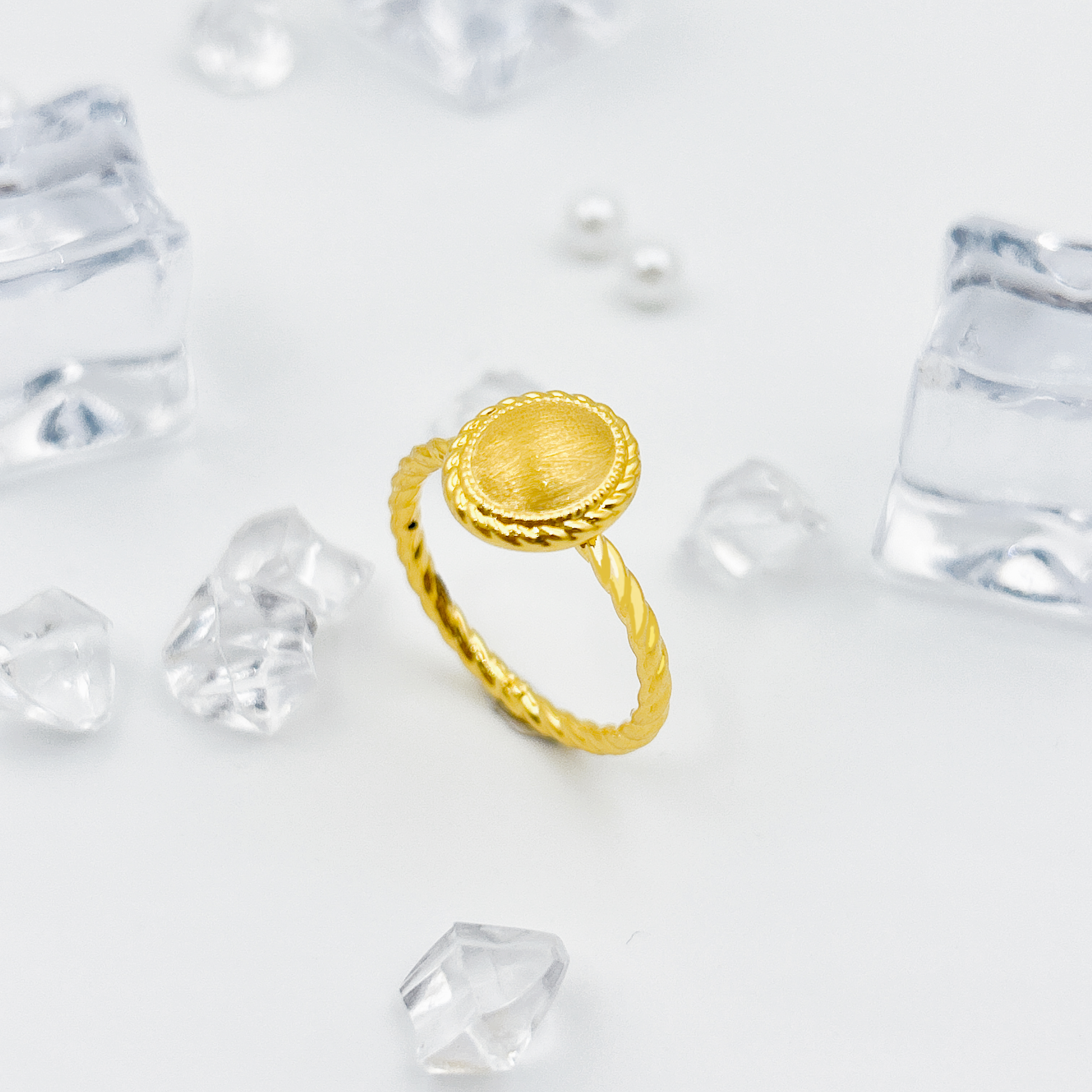 【国潮】足金999 复古拉丝鸽子蛋戒指1.43 16圈口