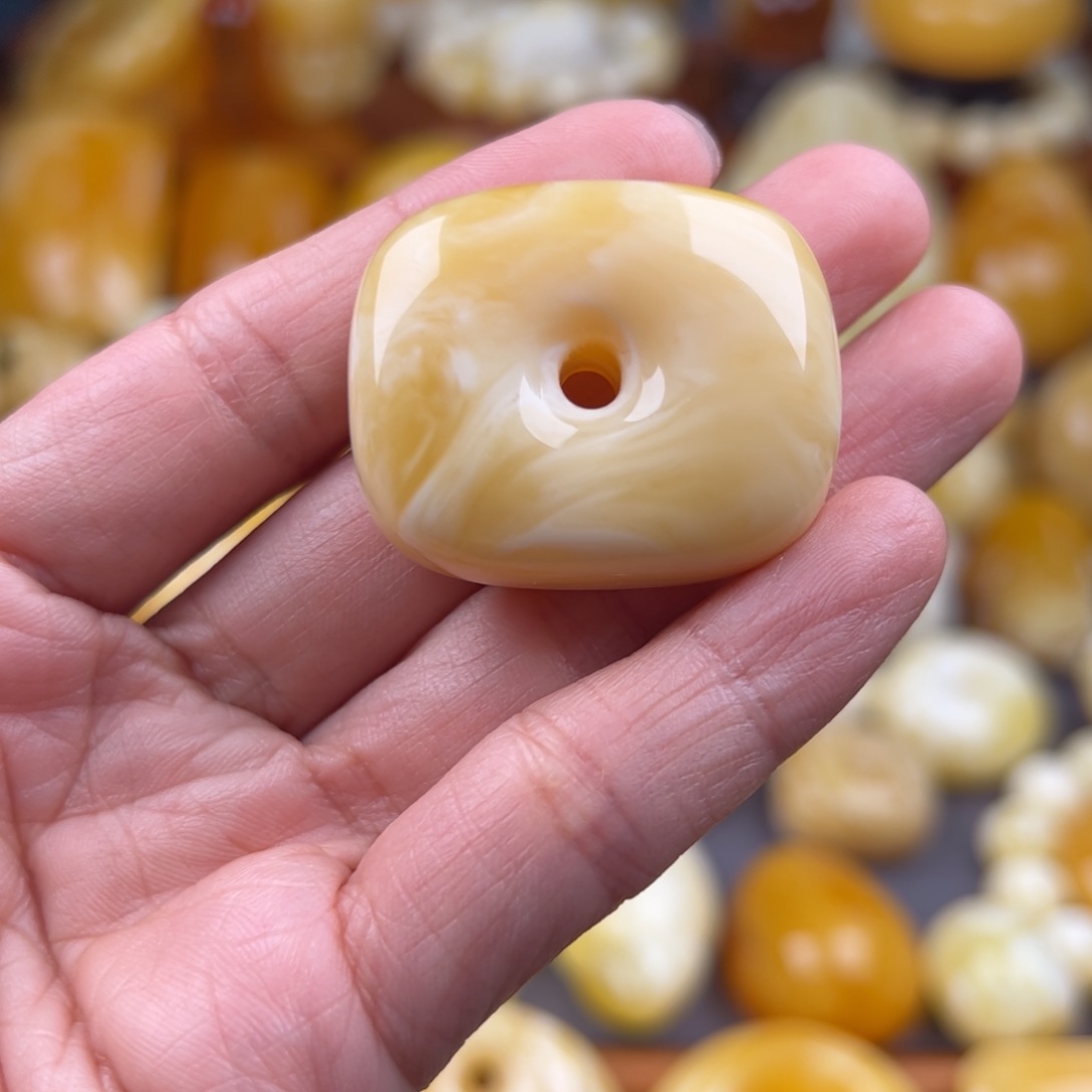 琥珀裸石未镶嵌纯天然琥珀蜜蜡无优化