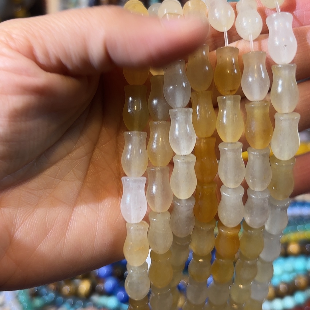 玛瑙/玉髓未镶嵌珠宝半成品金丝玉福袋一条