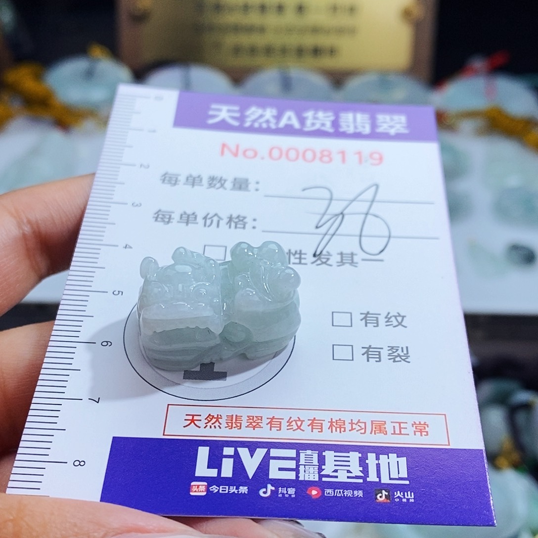 翡翠未镶嵌毛衣链8119