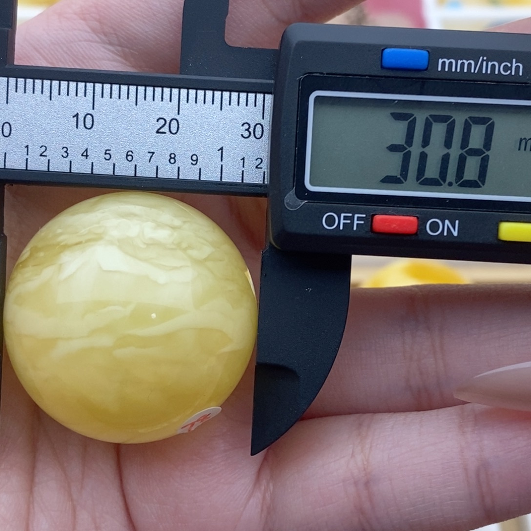 裸石蜜蜡未镶嵌虎皮妖花微瑕锁骨珠