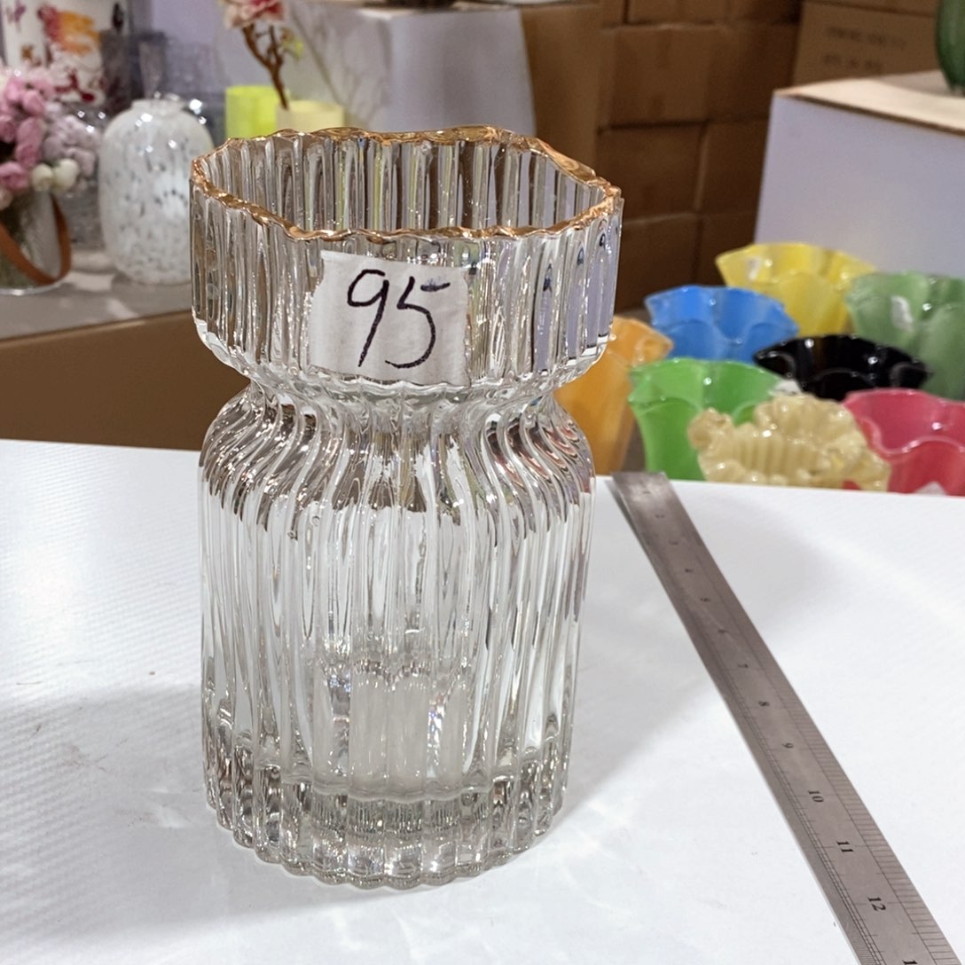 玻璃95高19口11水晶玻璃花瓶嘎嘎好看玻璃花瓶