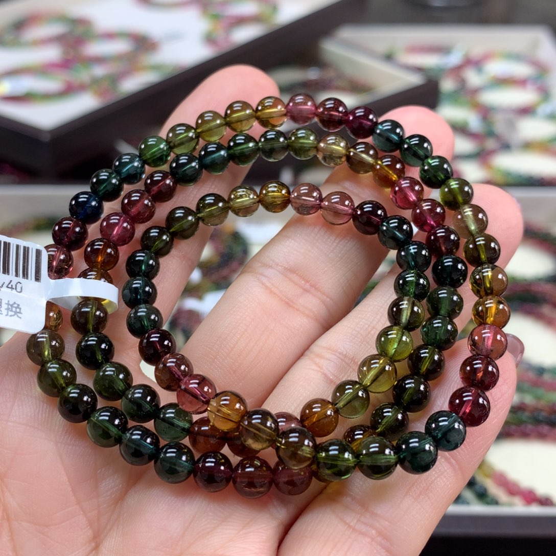 碧玺手链未镶嵌5.8毫米左右