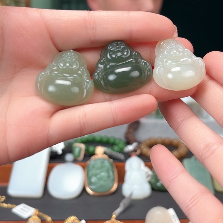 和田玉颈饰未镶嵌和田玉吊坠三选一