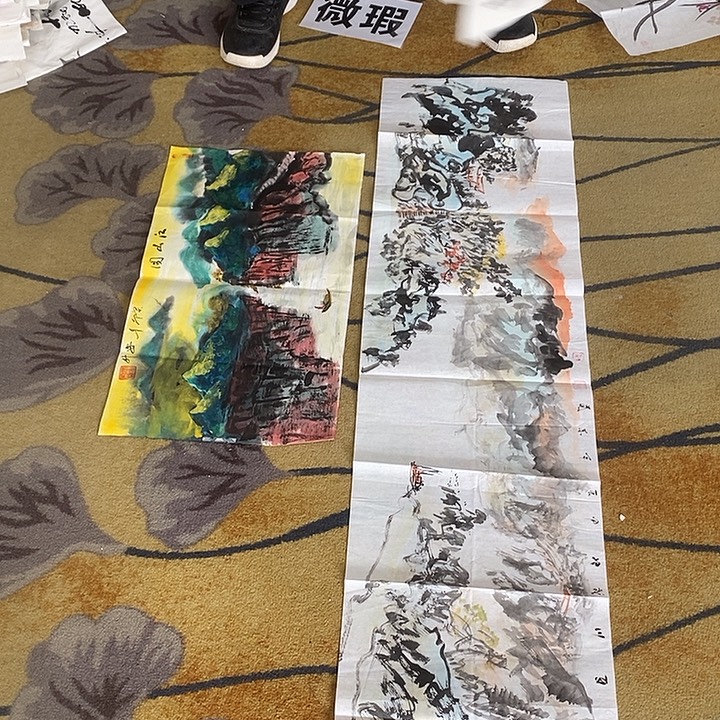 用***5国画放漏作品2幅哦