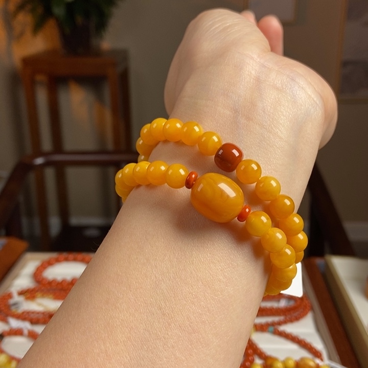 琥珀手链未镶嵌蜜蜡手串8