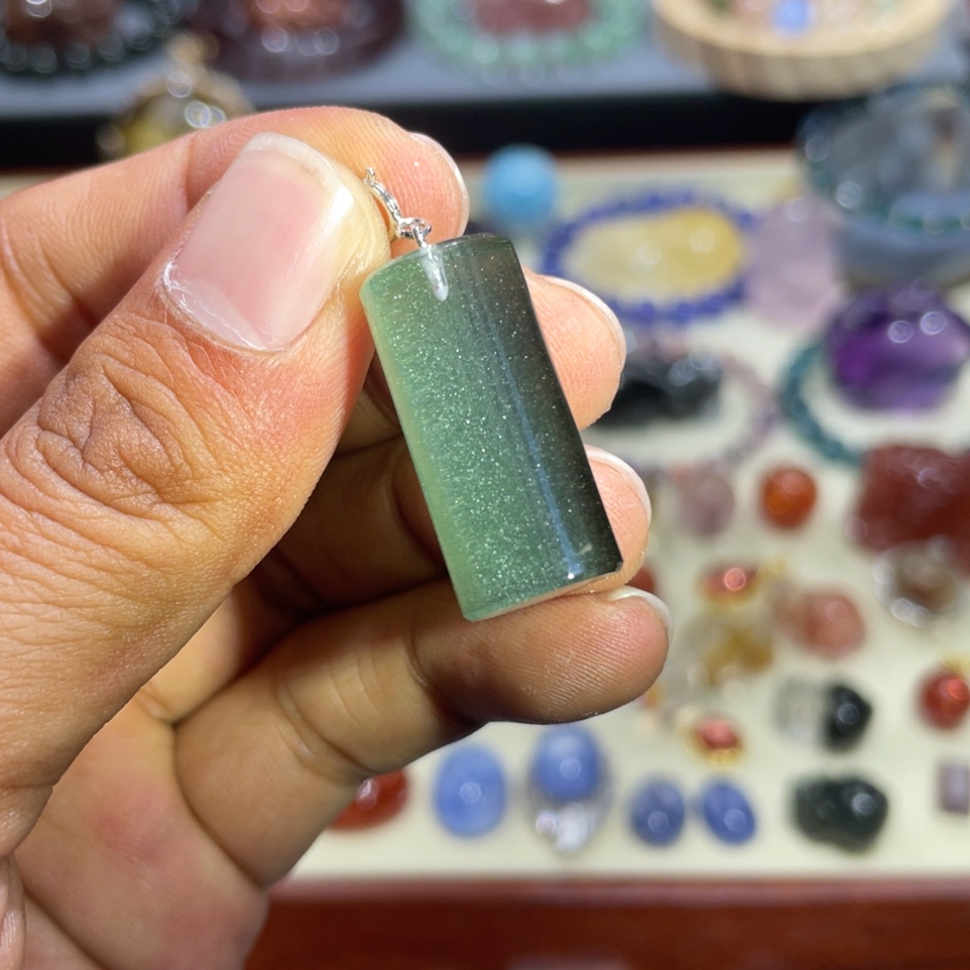 银S925镶嵌水晶吊坠(不含链)