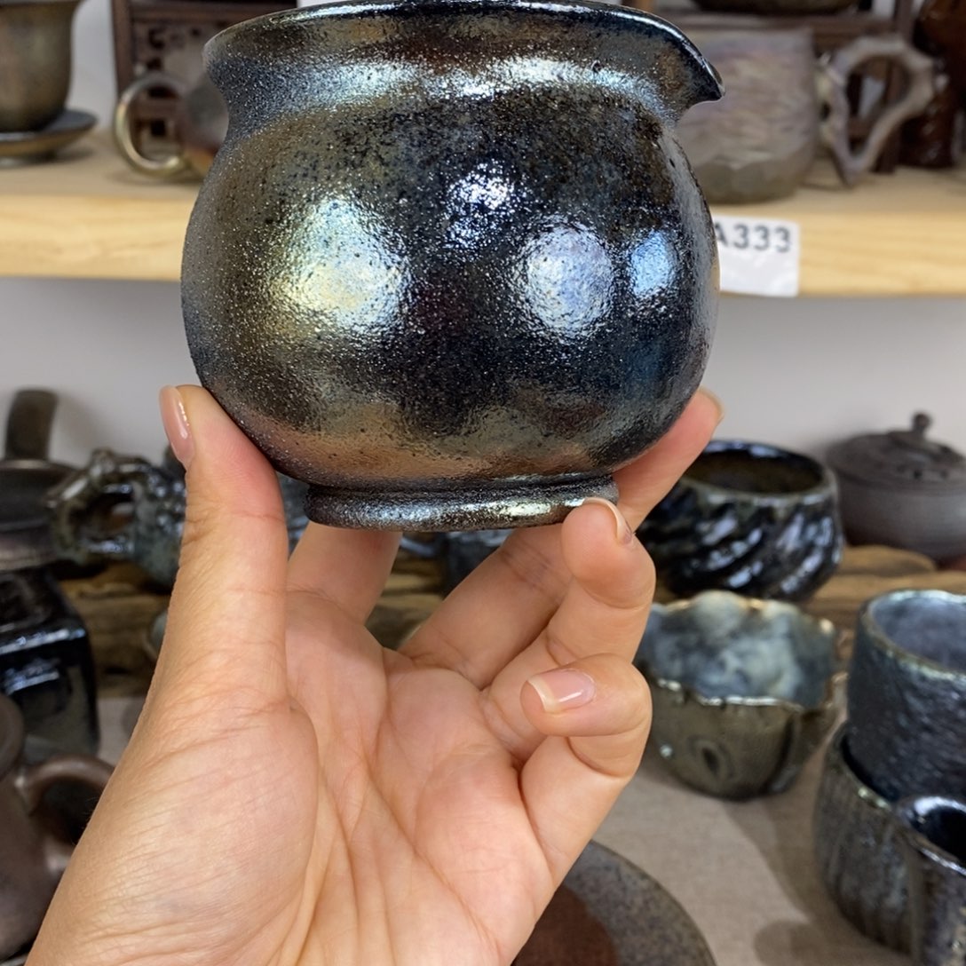 O建水紫陶柴烧公道杯