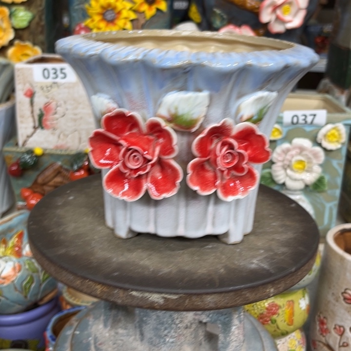 紫砂花盆粗陶材质多肉花盆