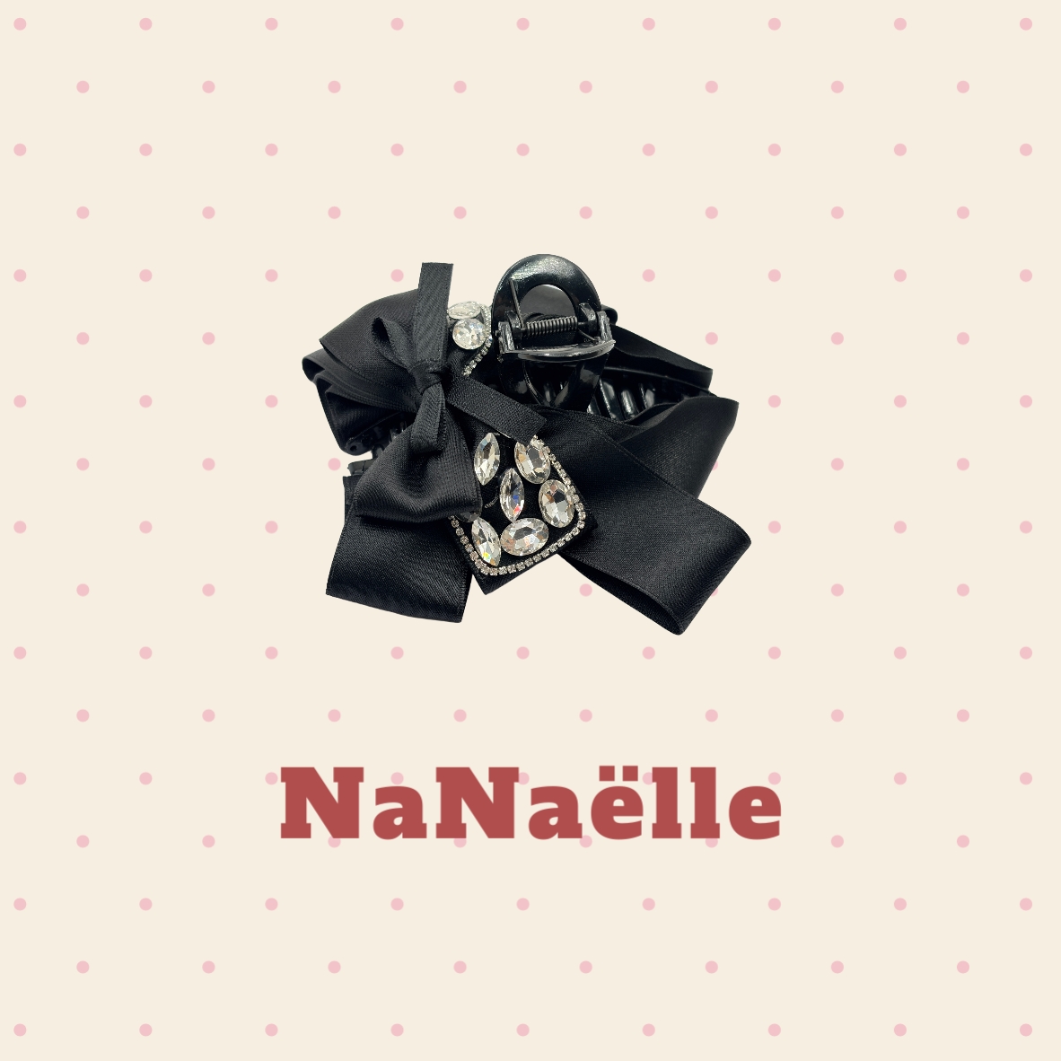 少女风抓夹蝴蝶结发夹黑色气质经典夹子