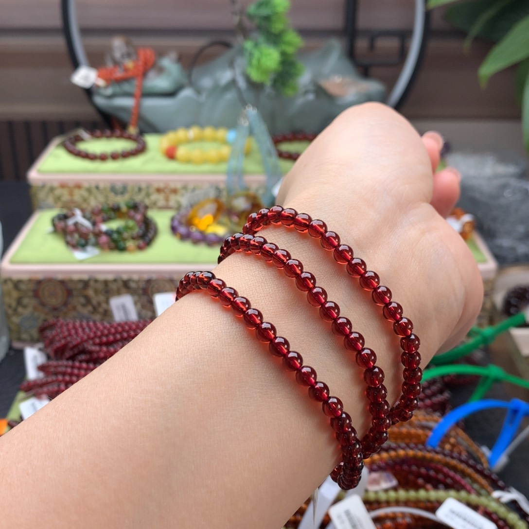 石榴石未镶嵌手串手串4.8