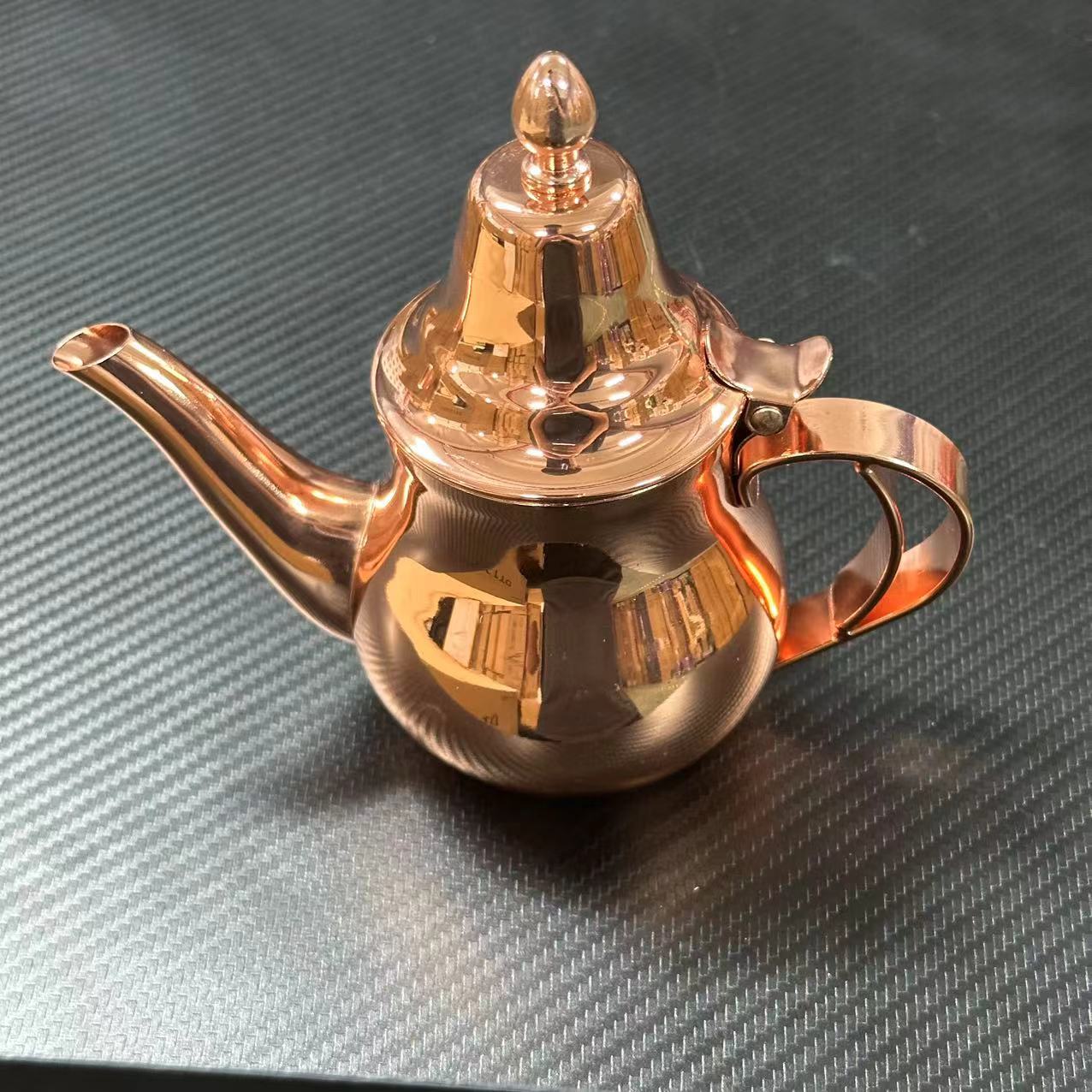 高颜值镀铜色350ml茶水壶小茶壶