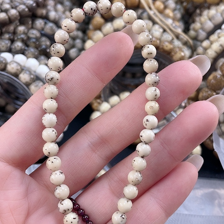 星月菩提手串糯冰大留白6