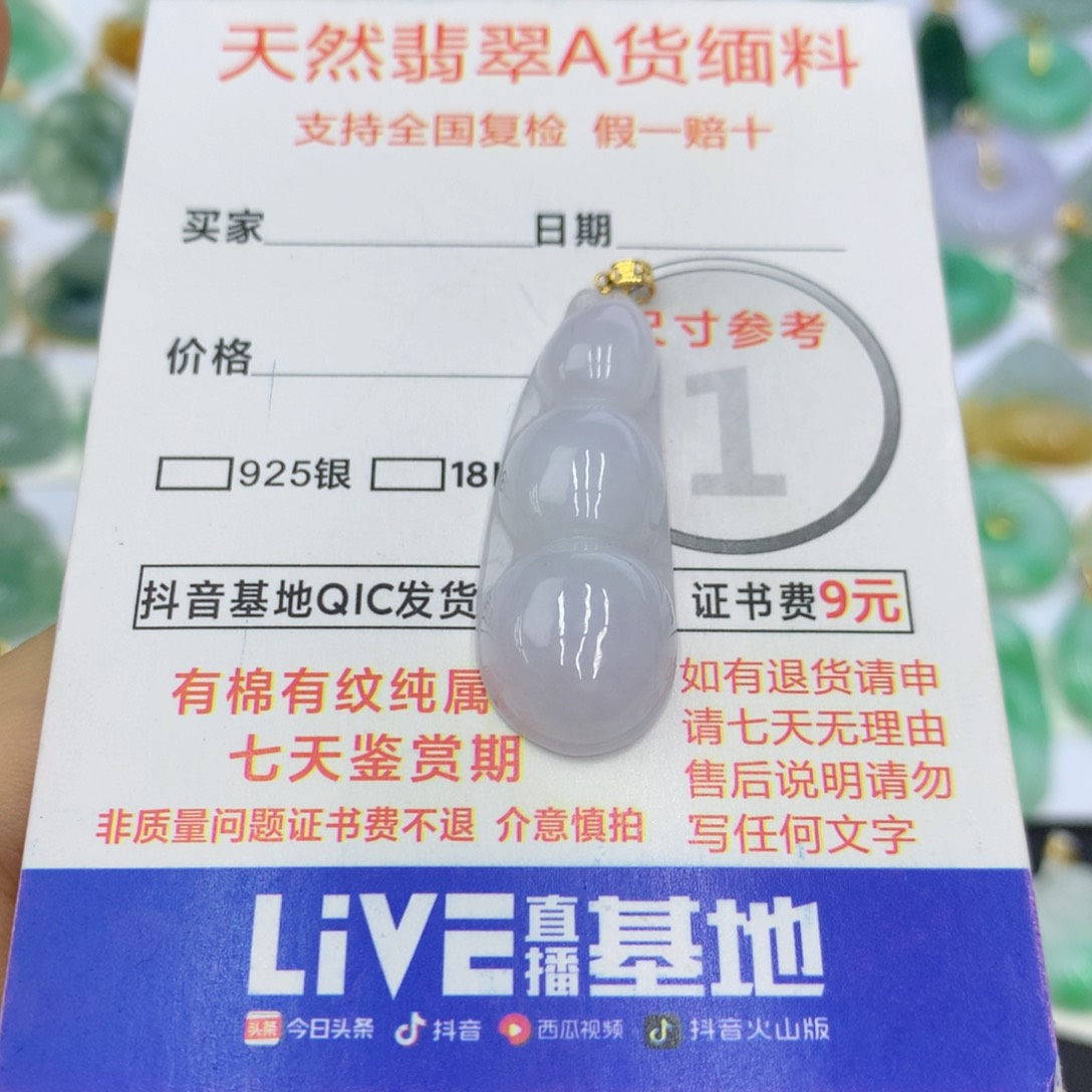 翡翠颈饰18K金镶嵌翡翠