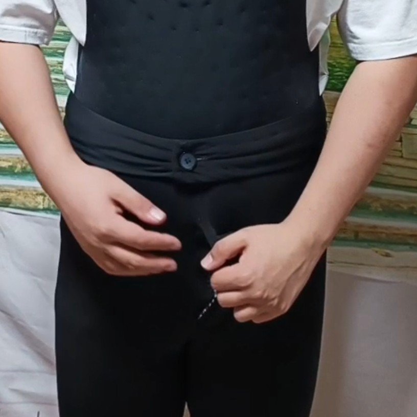 男士背带兜兜棉裤高腰高弹修身美体4两到一斤棉花