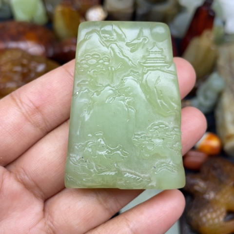 蛇纹石玉未镶嵌颈饰13