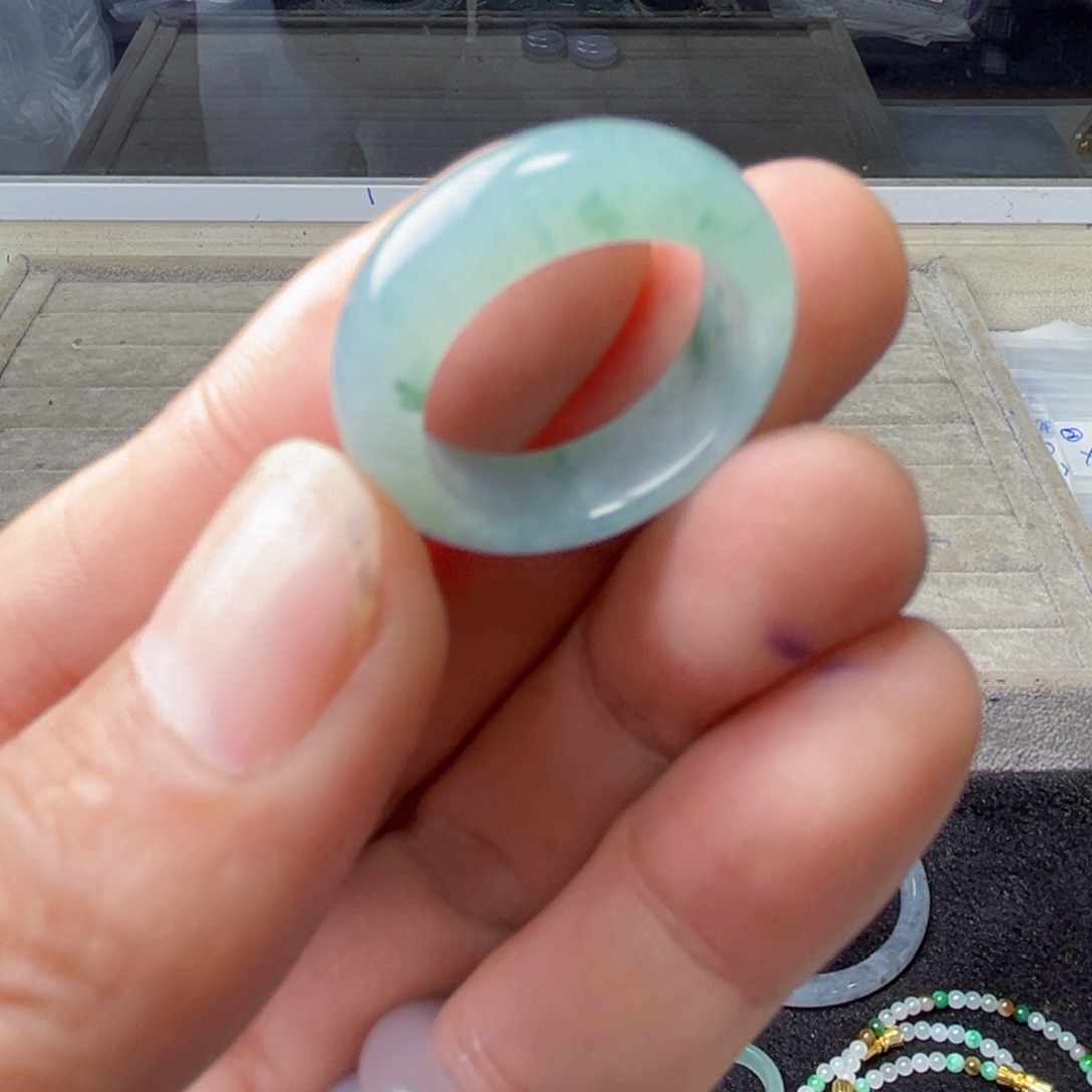 定制翡翠未镶嵌圈口20号