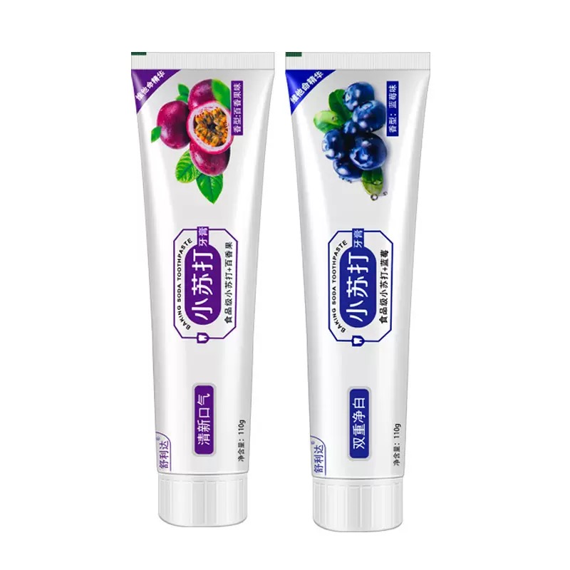 小苏打牙膏亮白牙齿去黄去渍清新口气护龈健齿水果