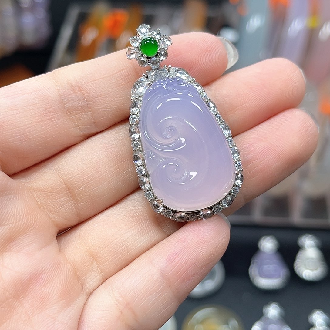 玛瑙/玉髓颈饰银S925镶嵌