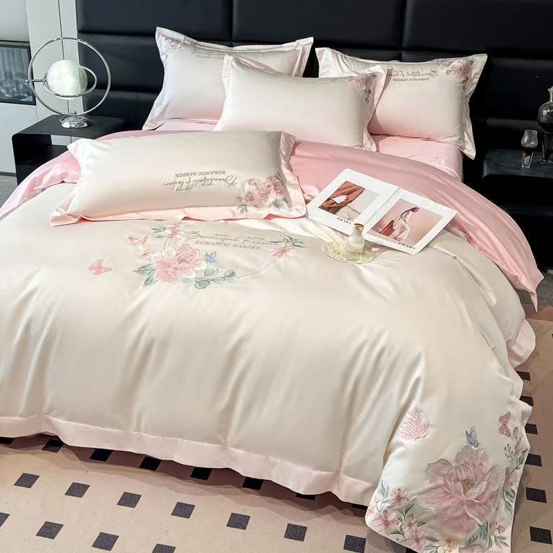 【刺绣四件套】A类水洗棉四件套刺绣被套轻奢床上用品