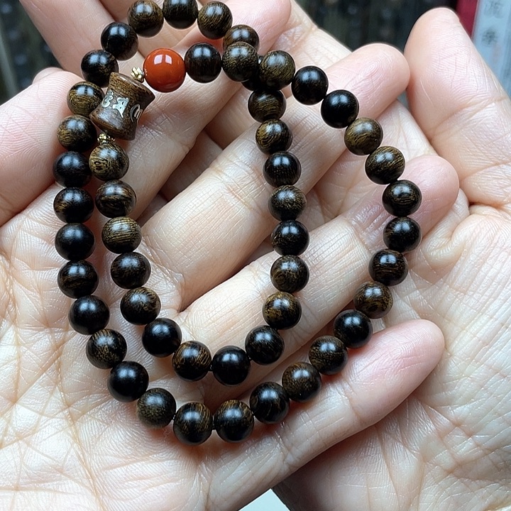 沉香手串糖*越南芽庄白奇楠留疤料