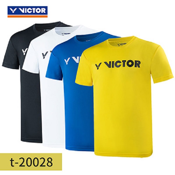 VICTOR/威克多T-20028中性款圆领速干羽毛球训练服透气休闲短袖