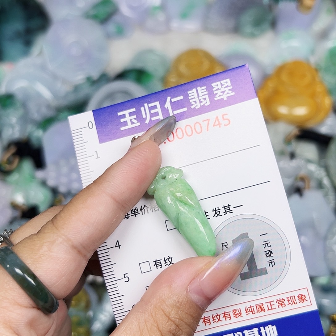 翡翠未镶嵌颈饰11  