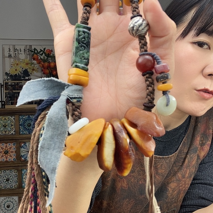 蜜蜡项链未镶嵌项链