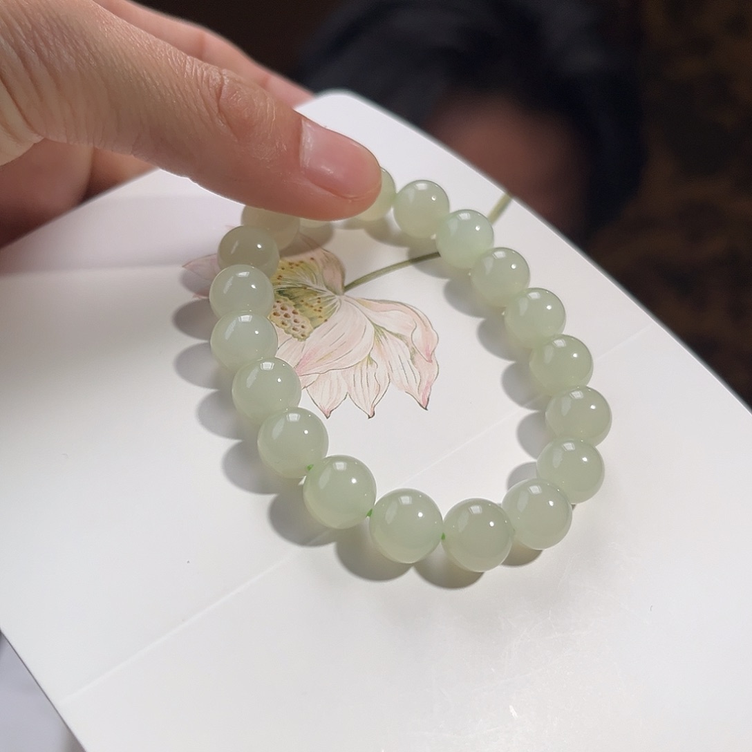 未镶嵌和田玉手串晴水猫眼卡10mm