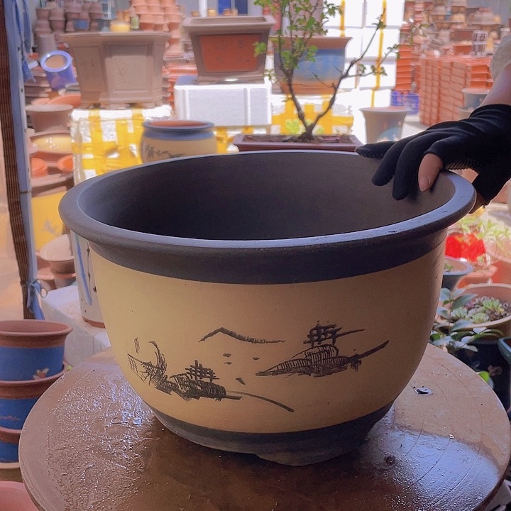 宜兴紫砂花盆花盆002大