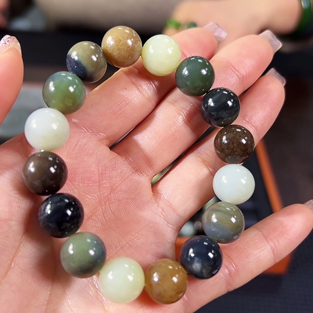 和田玉未镶嵌手链卡12