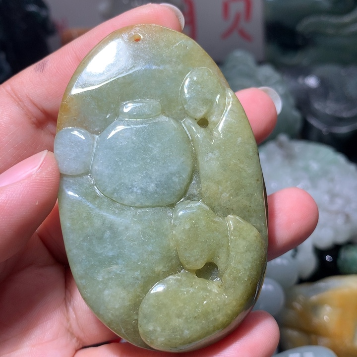 翡翠未镶嵌颈饰保真天然A货翡翠