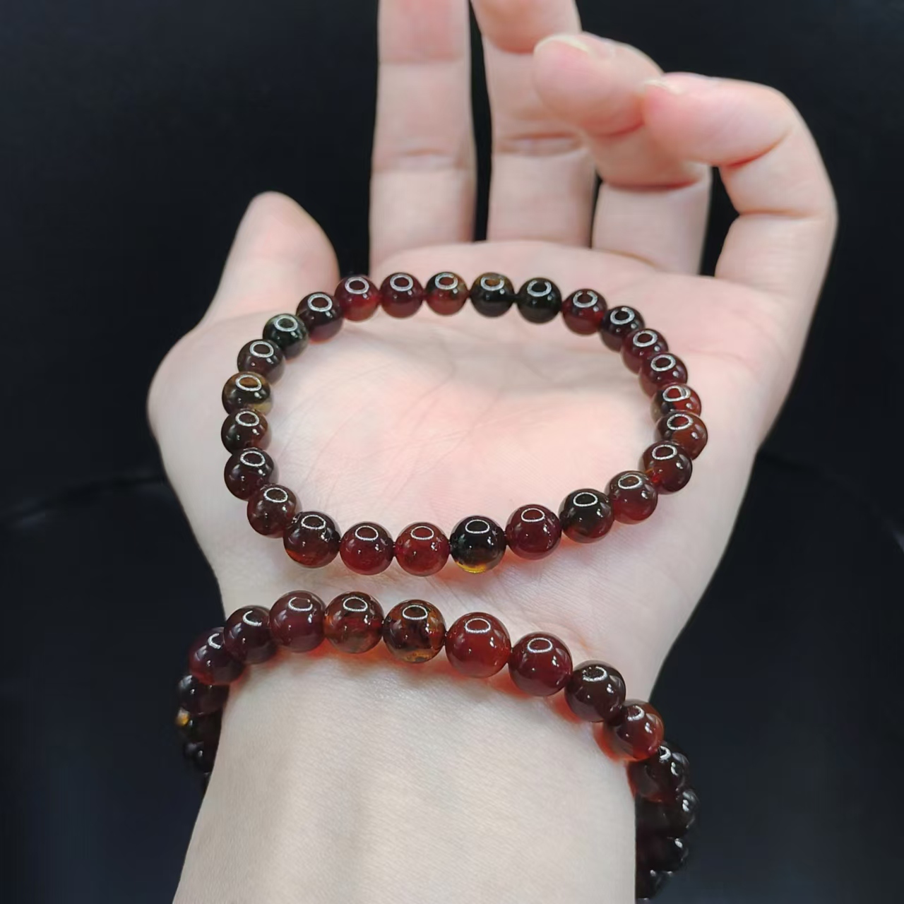 【康康严选】紫罗兰琥珀单圈手串GS【多样性发其一】约7mm+