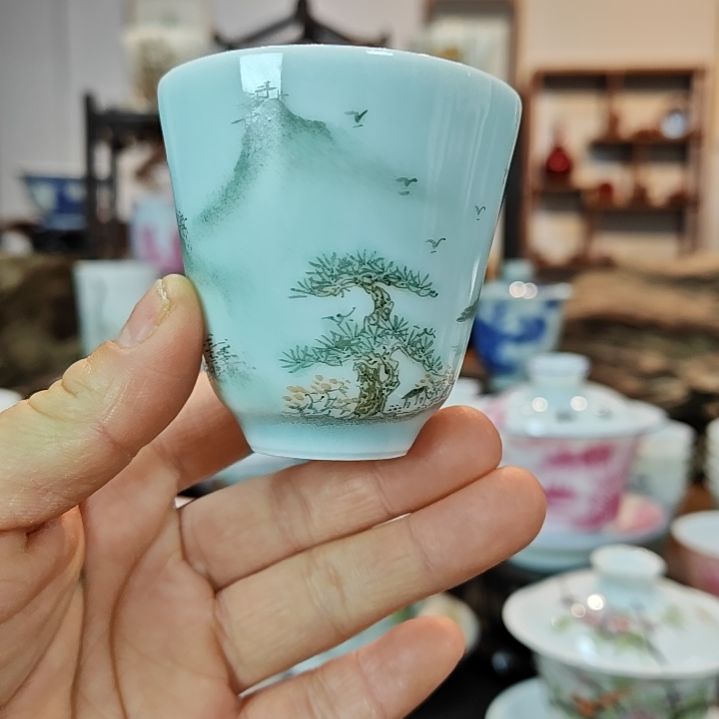 星**海景德镇手工手绘主人杯