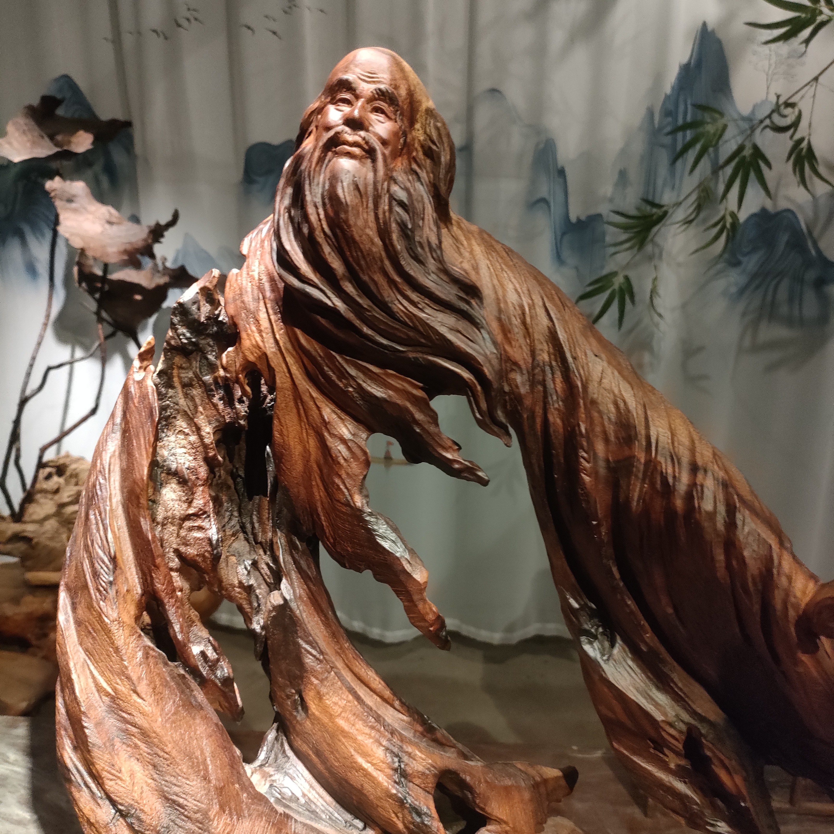 根雕老子市大师创作