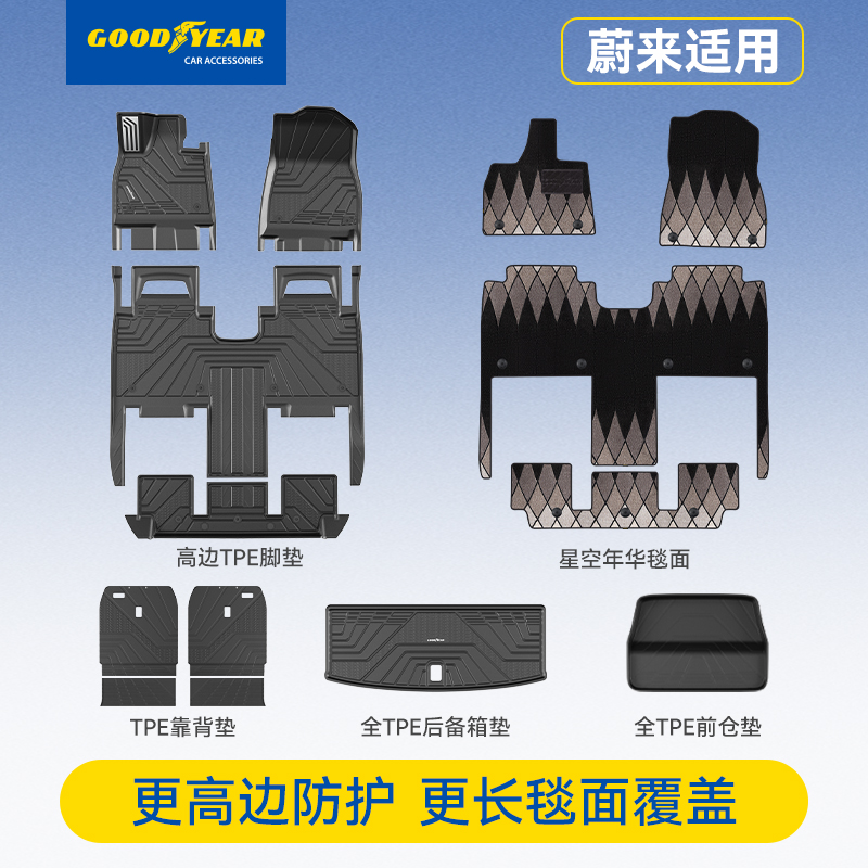 固特异TPE汽车脚垫适配于蔚来ES8ES6 EC6 ET5 ET5T专用防滑耐磨29