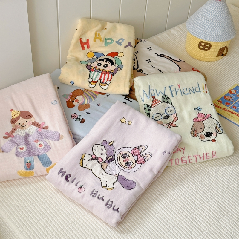 【单被套】全棉A类双层纱贴布绣工艺100%棉单人双人被套柔软透气~