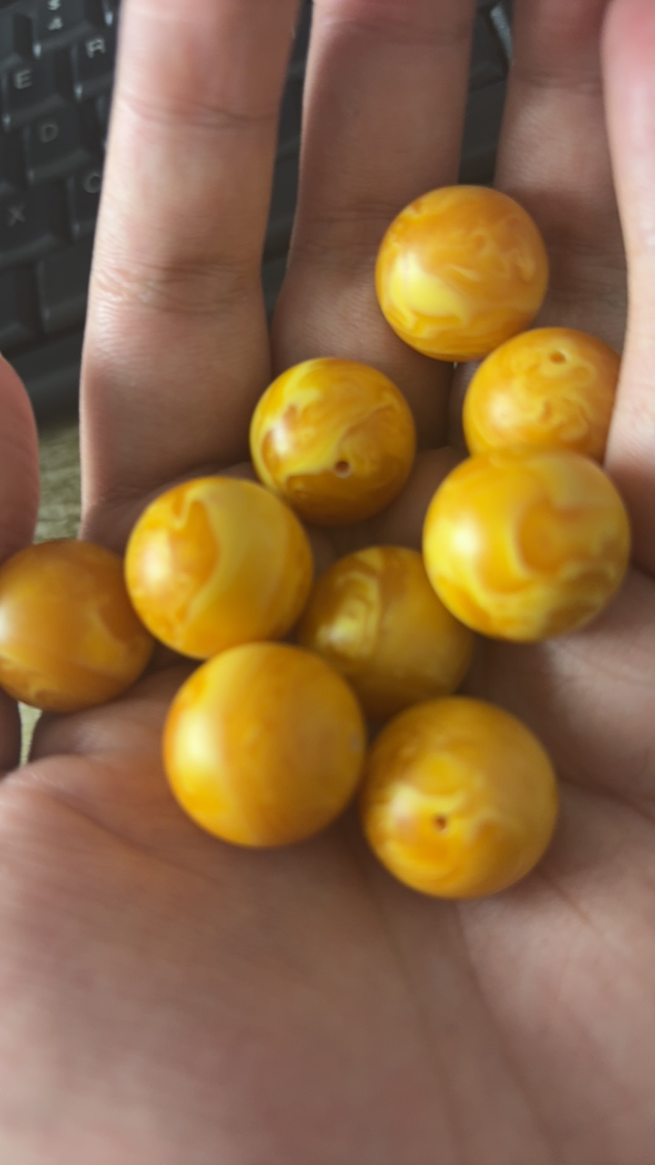 D196琥珀蜜蜡20mm单珠