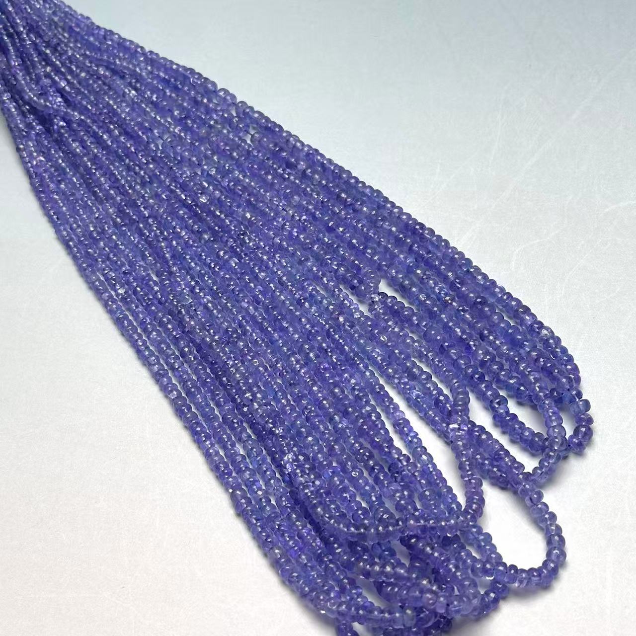 天然坦桑石珠串拍一发一多样性