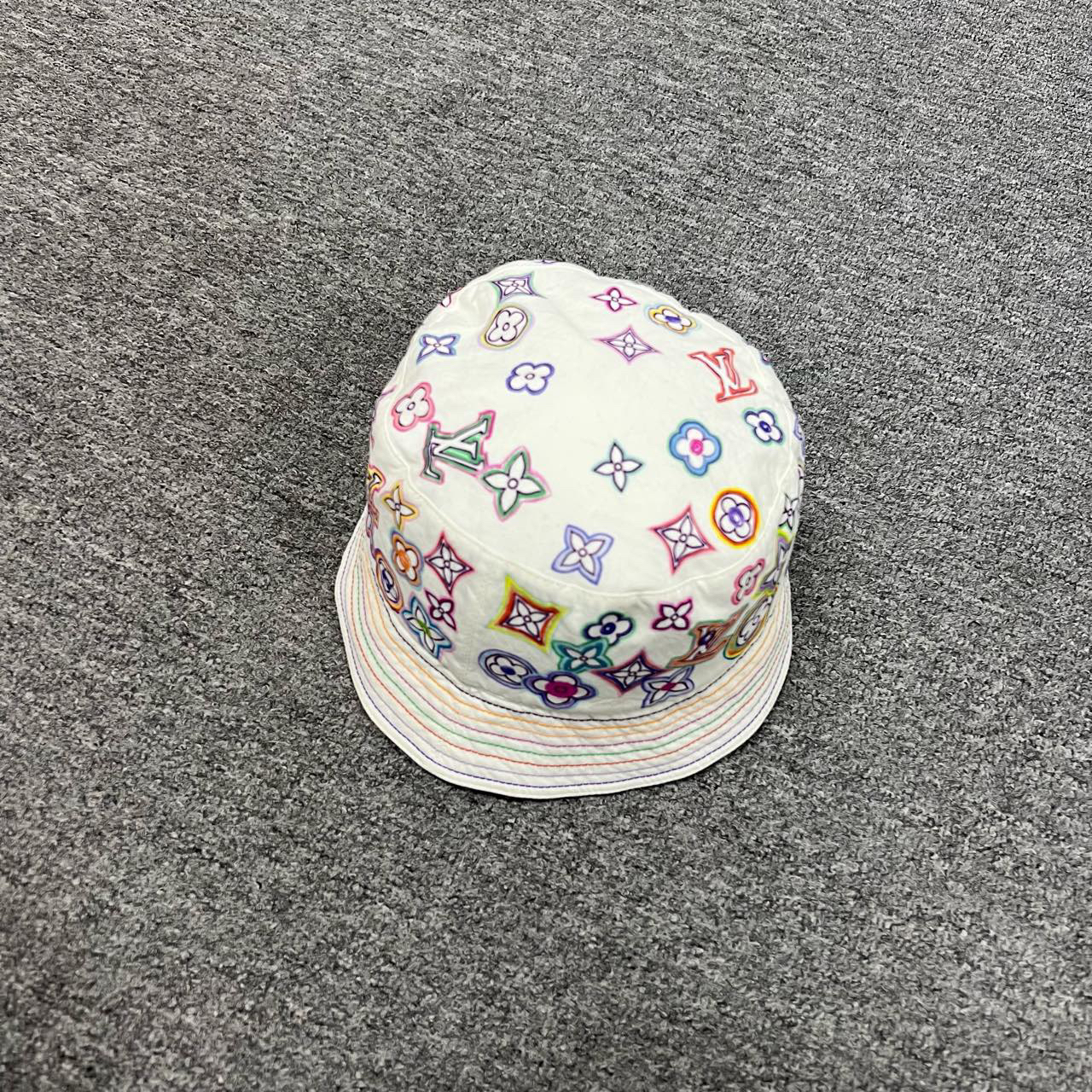 99新 LouisVuitton/路易威登 限定 涂鸦三彩老花渔夫帽 L码