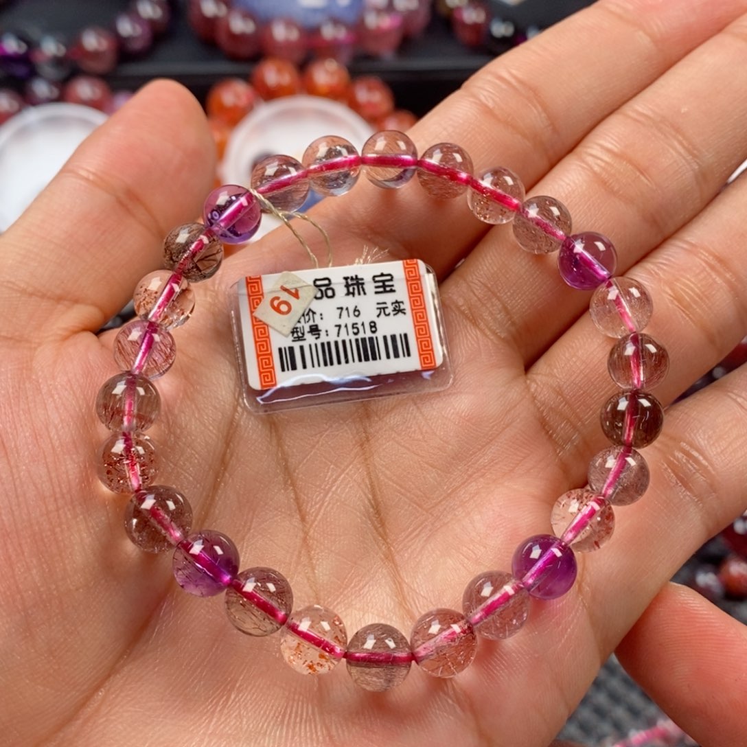 水晶手链未镶嵌桃**夭超七71518