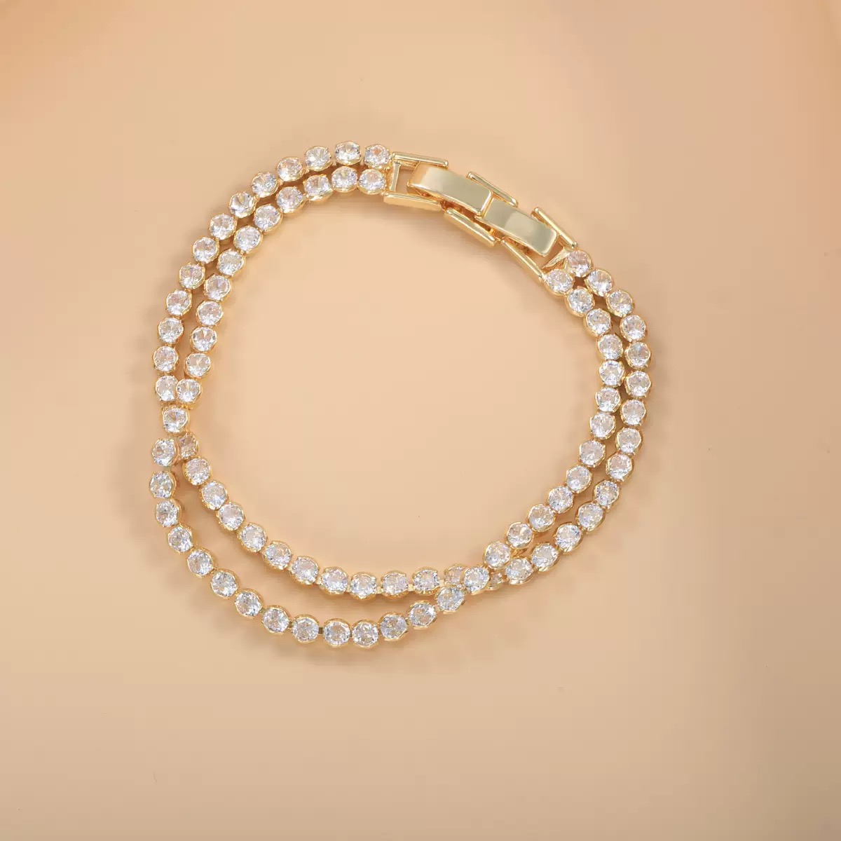 典藏轻奢-设计师高定款双排金色手链YN-1511