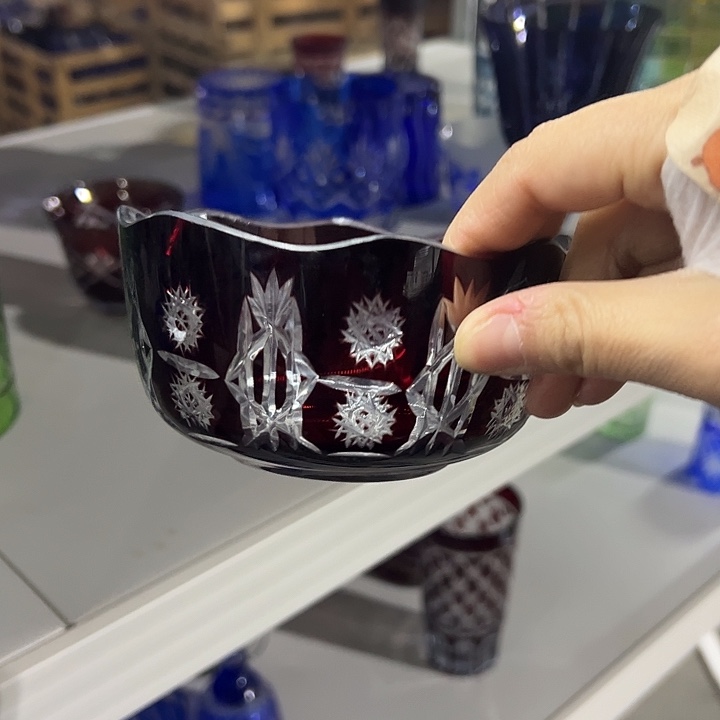 平底款水晶玻璃微瑕一个