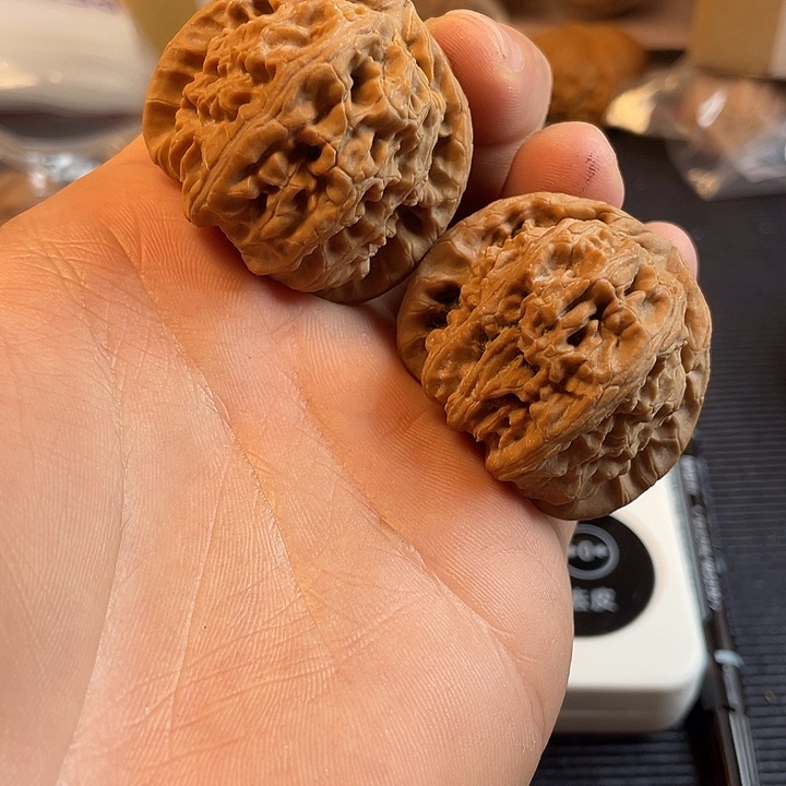 睡***觉文玩核桃吊坠白狮子